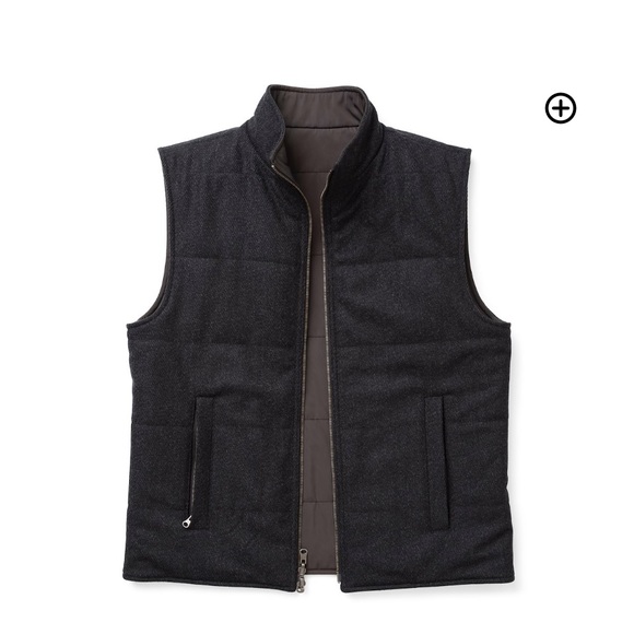 J. Hilburn Reversible Vest. Charcoal. Size Medium. AW16-9010-187 - Picture 1 of 6